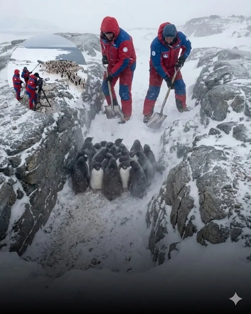 Dilema na Antártida: Equipe da BBC Quebra Protocolo para Salvar Pinguins-Imperadores de uma Vala Mortal