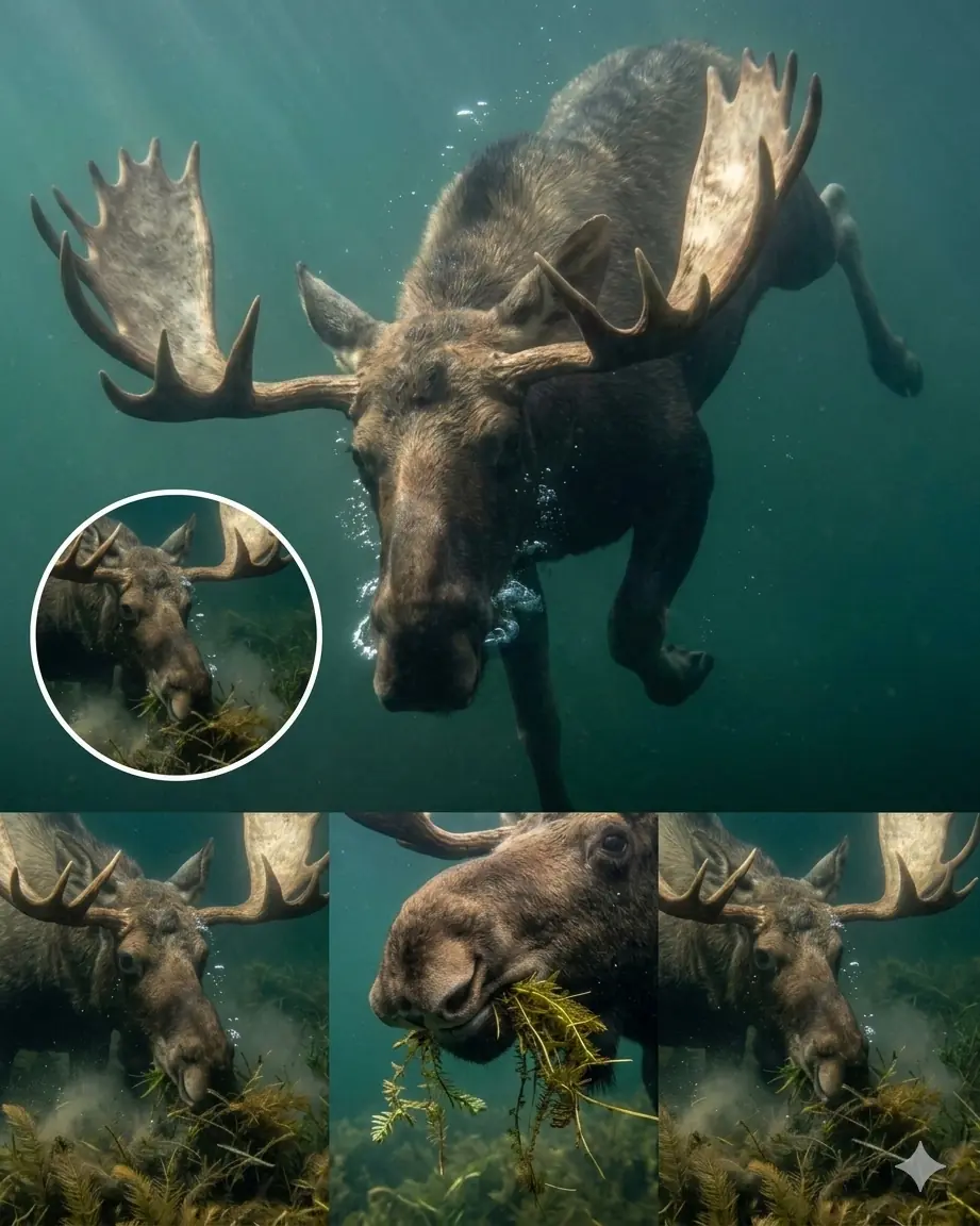 Gigantes Aquáticos: Sabia que os Alces são Nadadores e Mergulhadores de Elite?