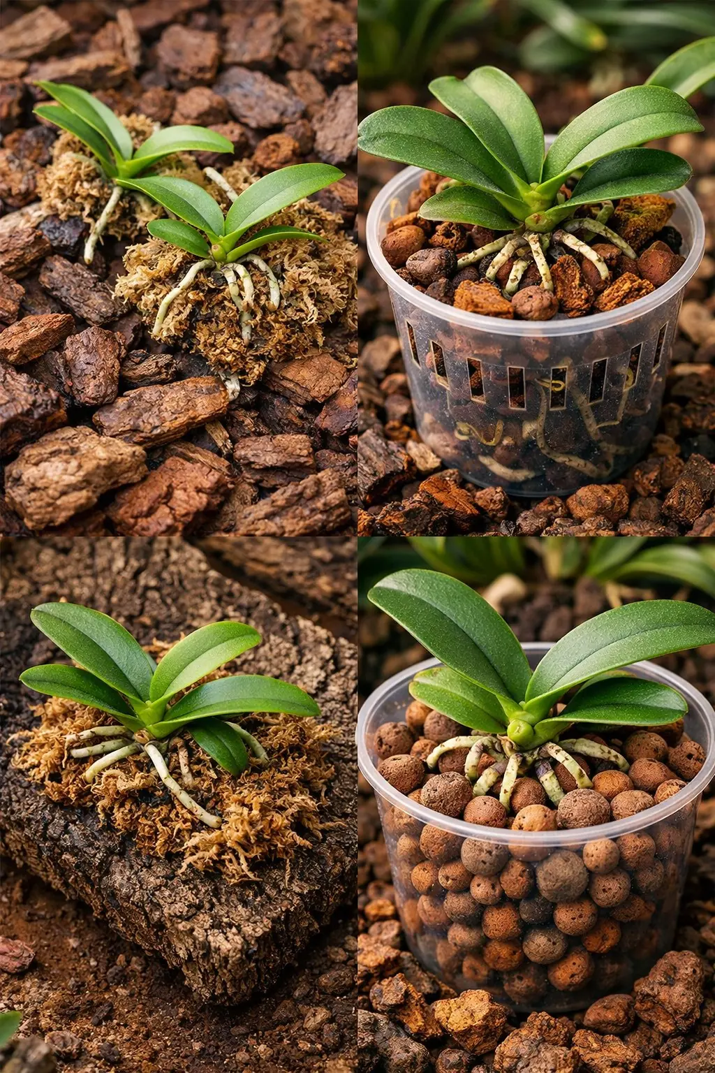 Orquídeas, só se você plantar assim elas crescem rápido e não apodrecem