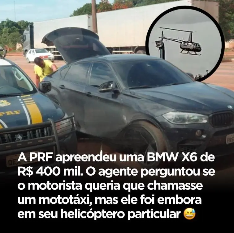 Uma abordagem da Polícia Rodoviária Federal terminou de