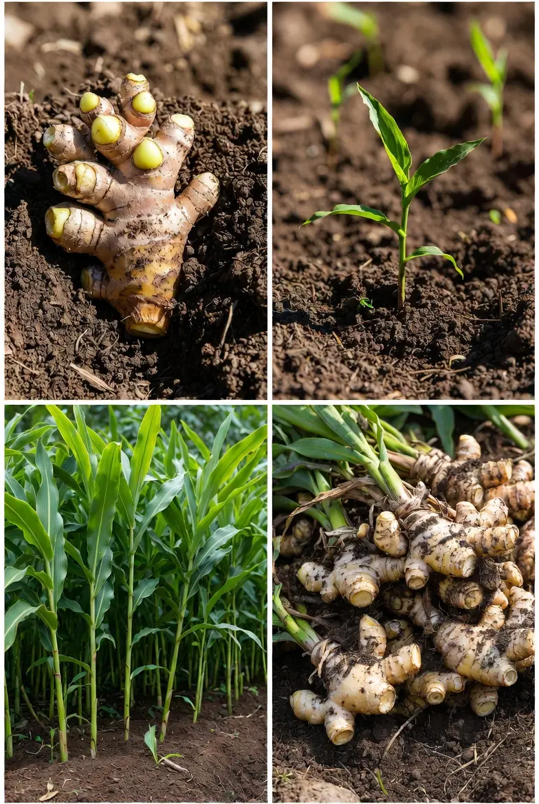 Método secreto para cultivar gengibre em casa com colheitas constantes