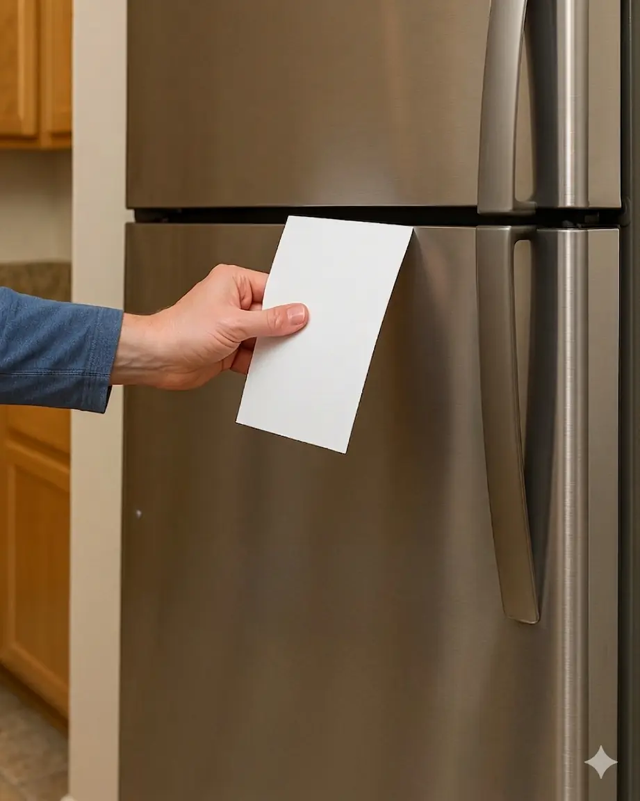 Coloque uma folha de papel na porta da geladeira: o truque simples que pode reduzir sua conta de luz