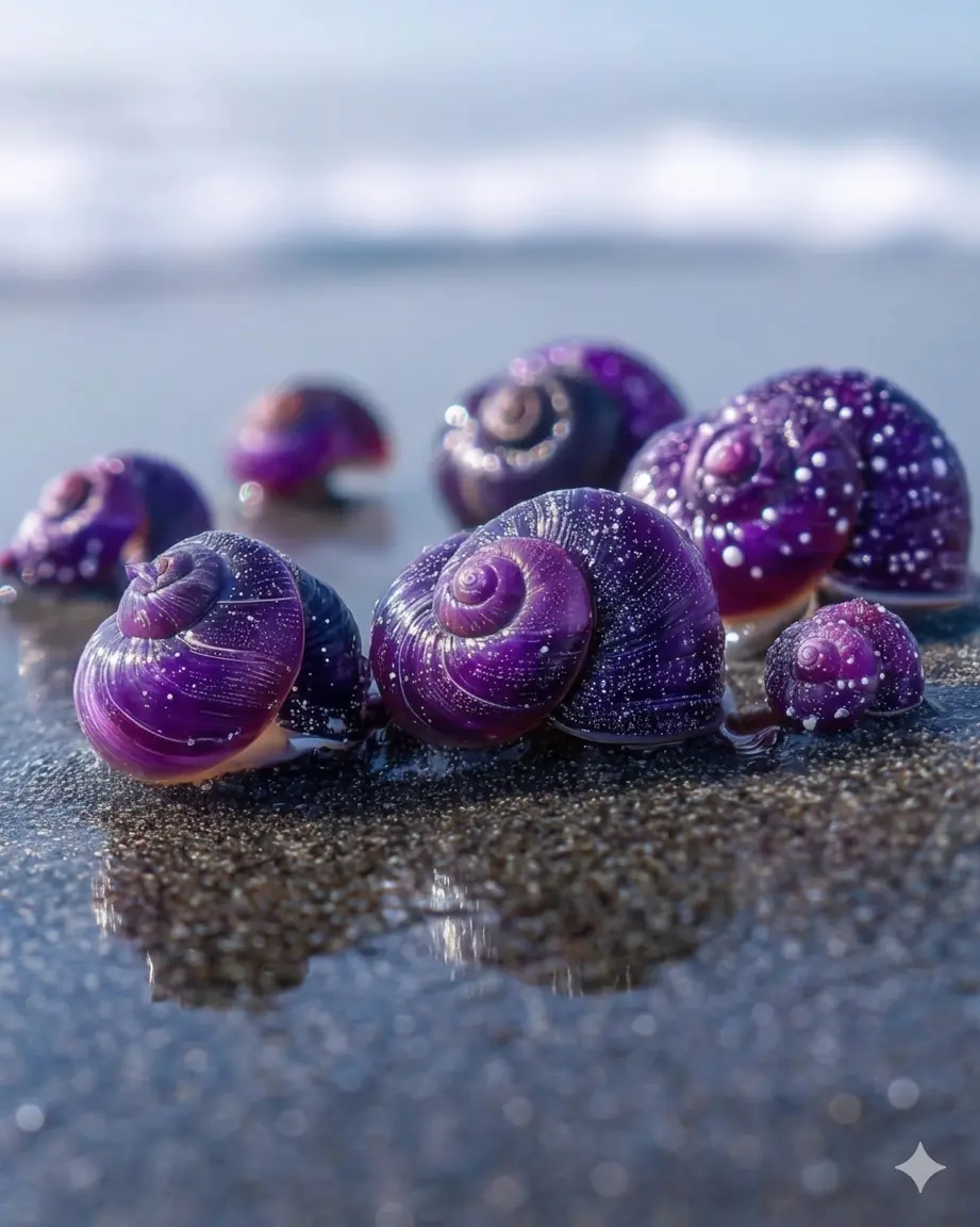 Pequenas Conchas Roxas Surpreendem Praia na Califórnia — Criaturas que Navegam o Oceano em ‘Barcos’ de Bolhas