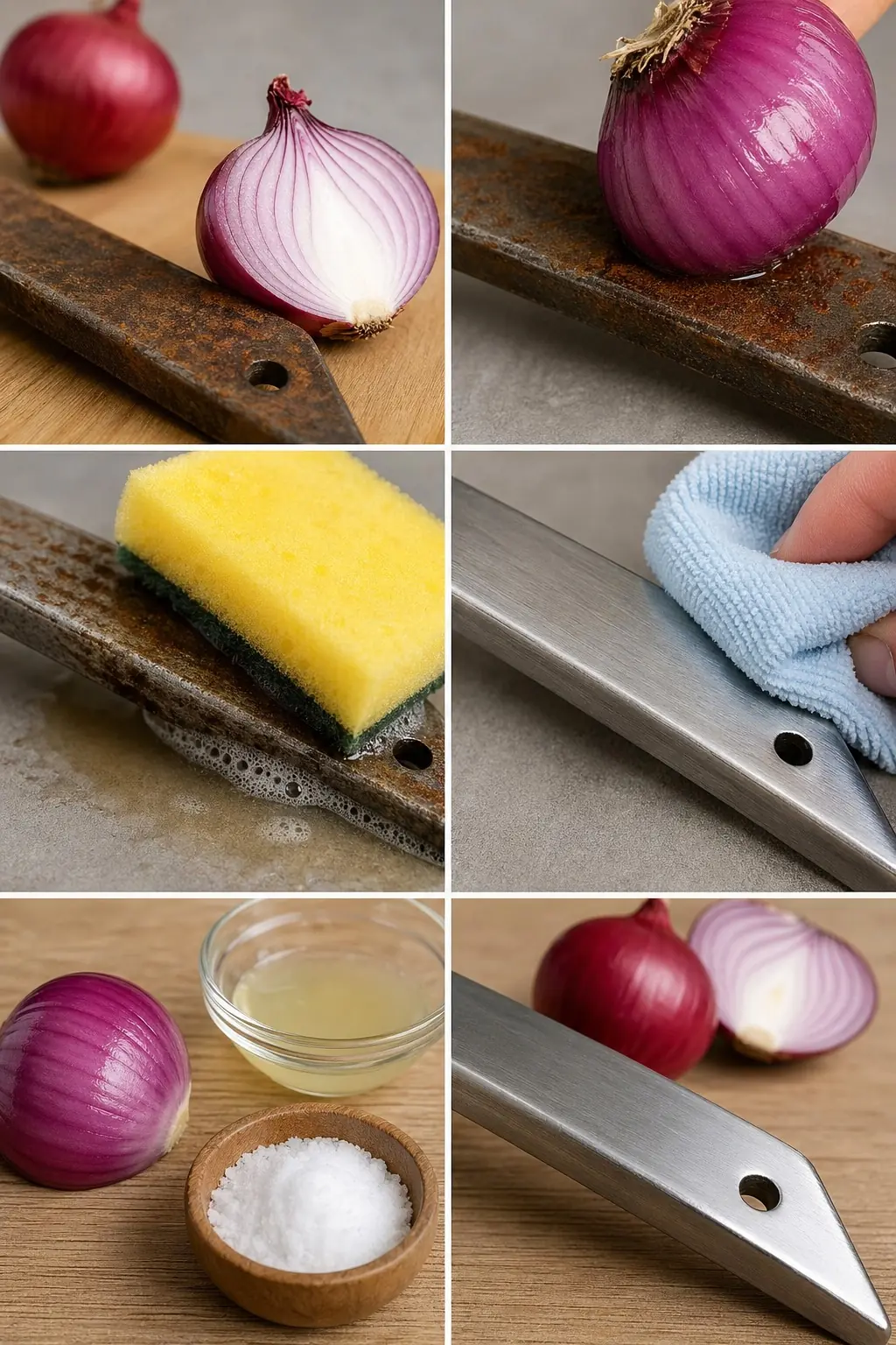 O truque da cebola para remover a ferrugem de qualquer superfície sem danificá-la