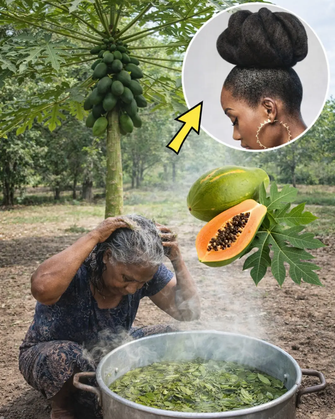 O Segredo das Folhas de Mamão: Como as Enzimas Naturais Podem Acelerar o Crescimento do Seu Cabelo