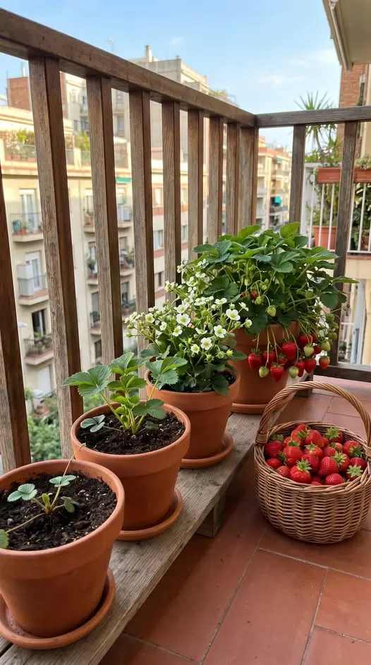 Cómo cultivar fresas en macetas en el balcón.