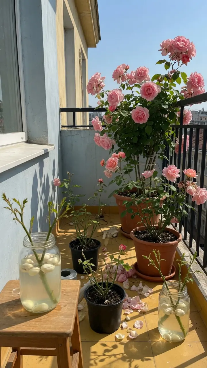 O truque do alho que faz estacas de rosas criarem raízes rapidamente