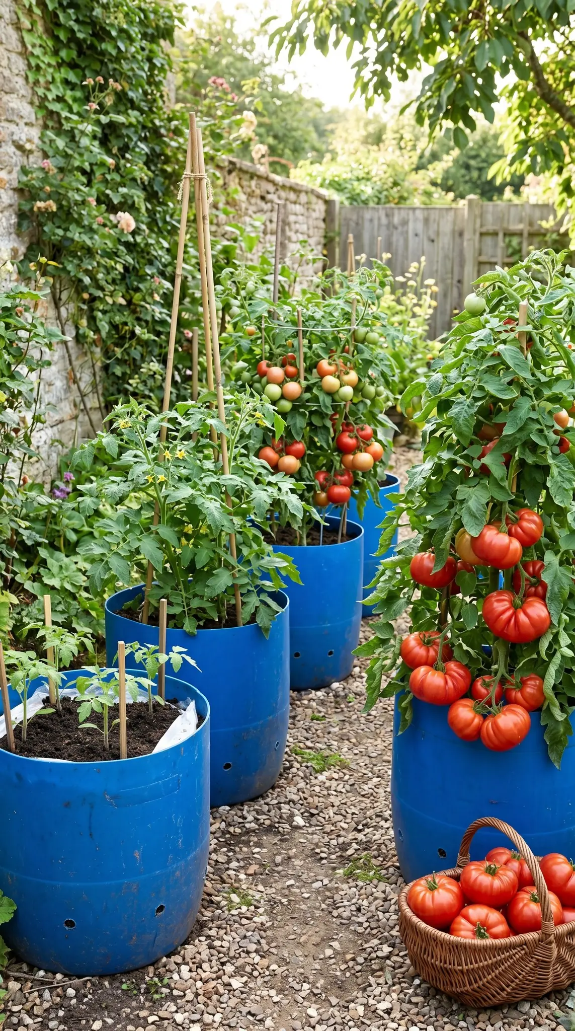 Colheita Gigante no Barril: Como Cultivar Tomates Suculentos em Tambores Plásticos