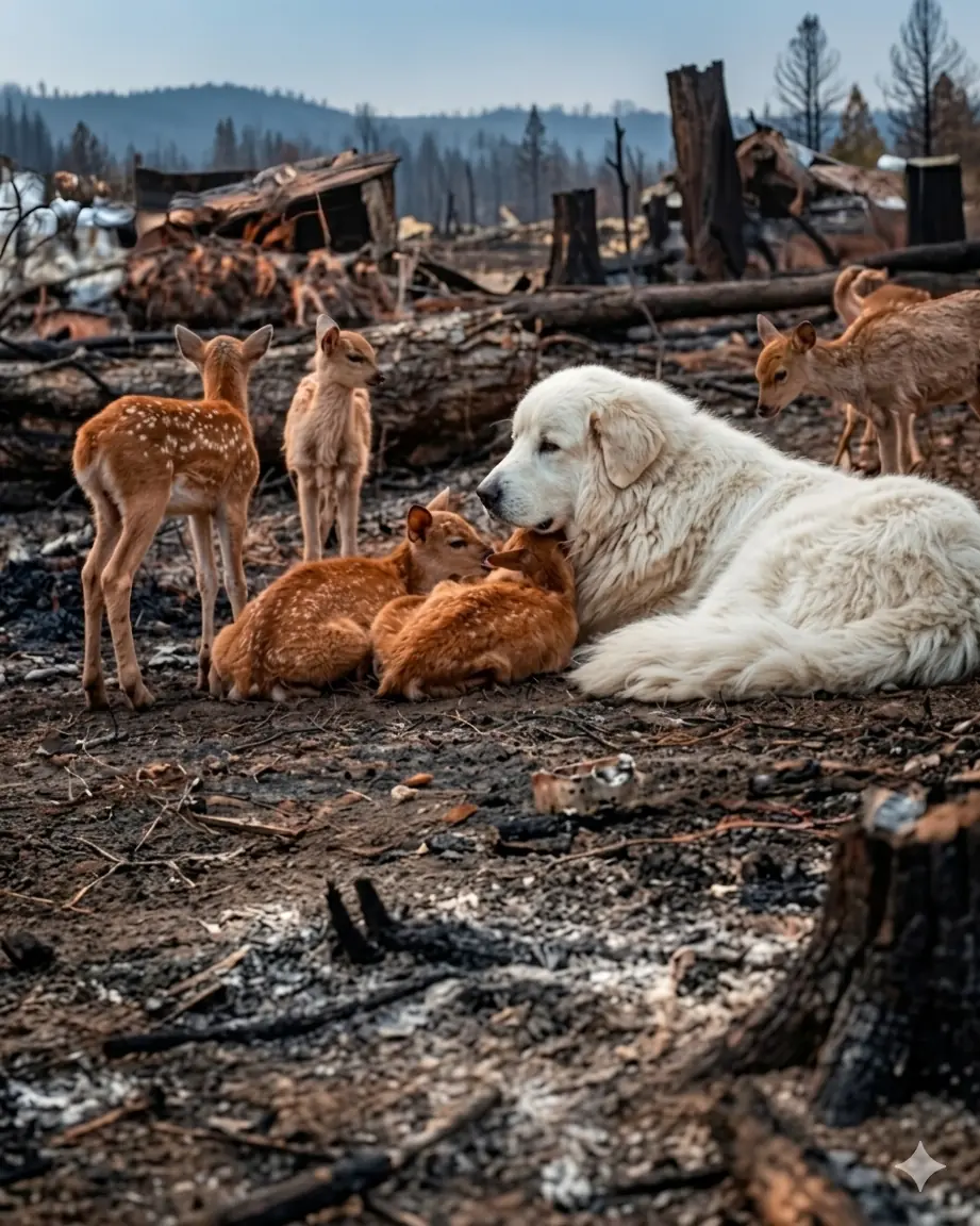 O cão que desafiou os incêndios na Califórnia para salvar o seu rebanho