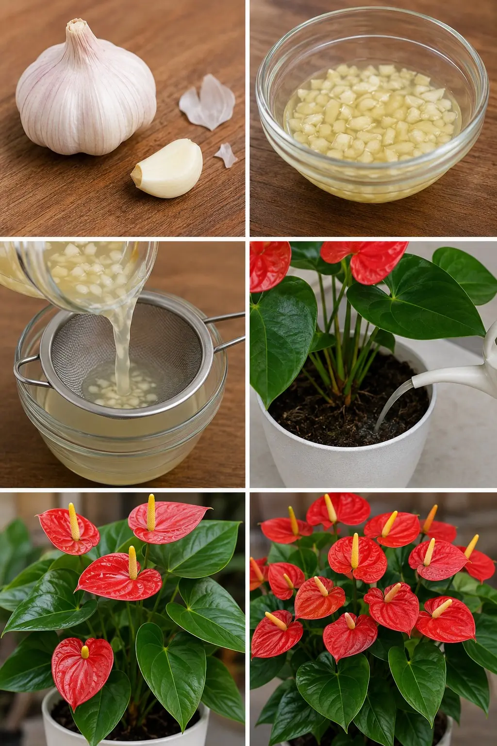 Aumente a saúde e a floração do seu antúrio com apenas um dente de alho.