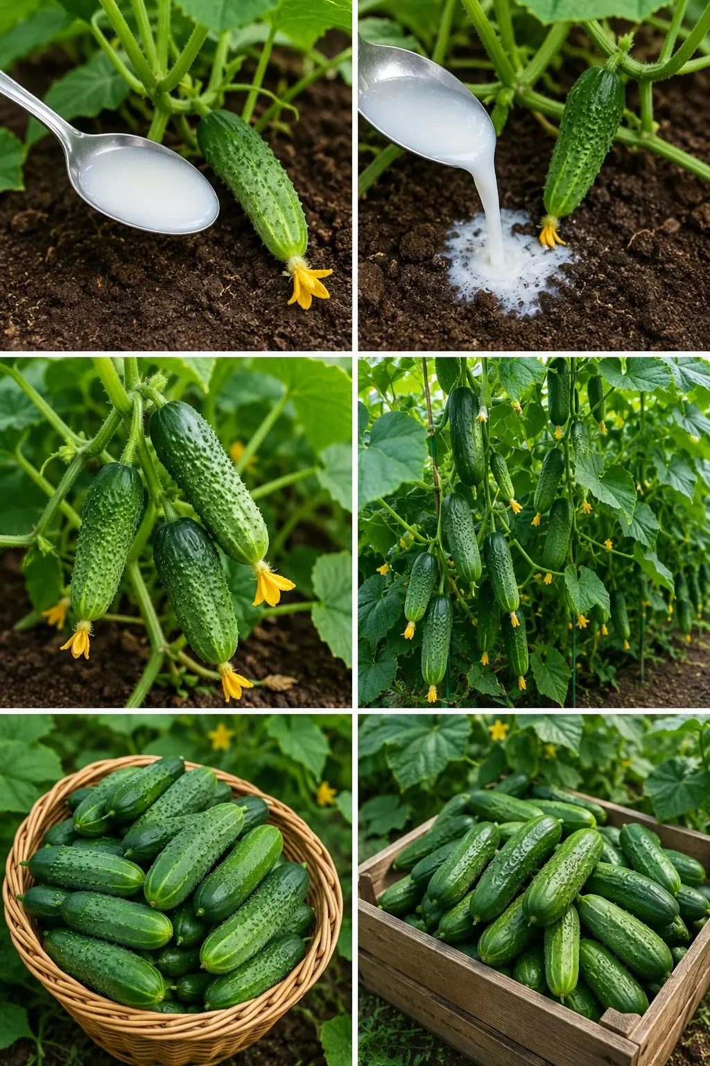 Apenas uma colher de sopa para cada pepino que você tem em seu jardim e você colherá o dobro