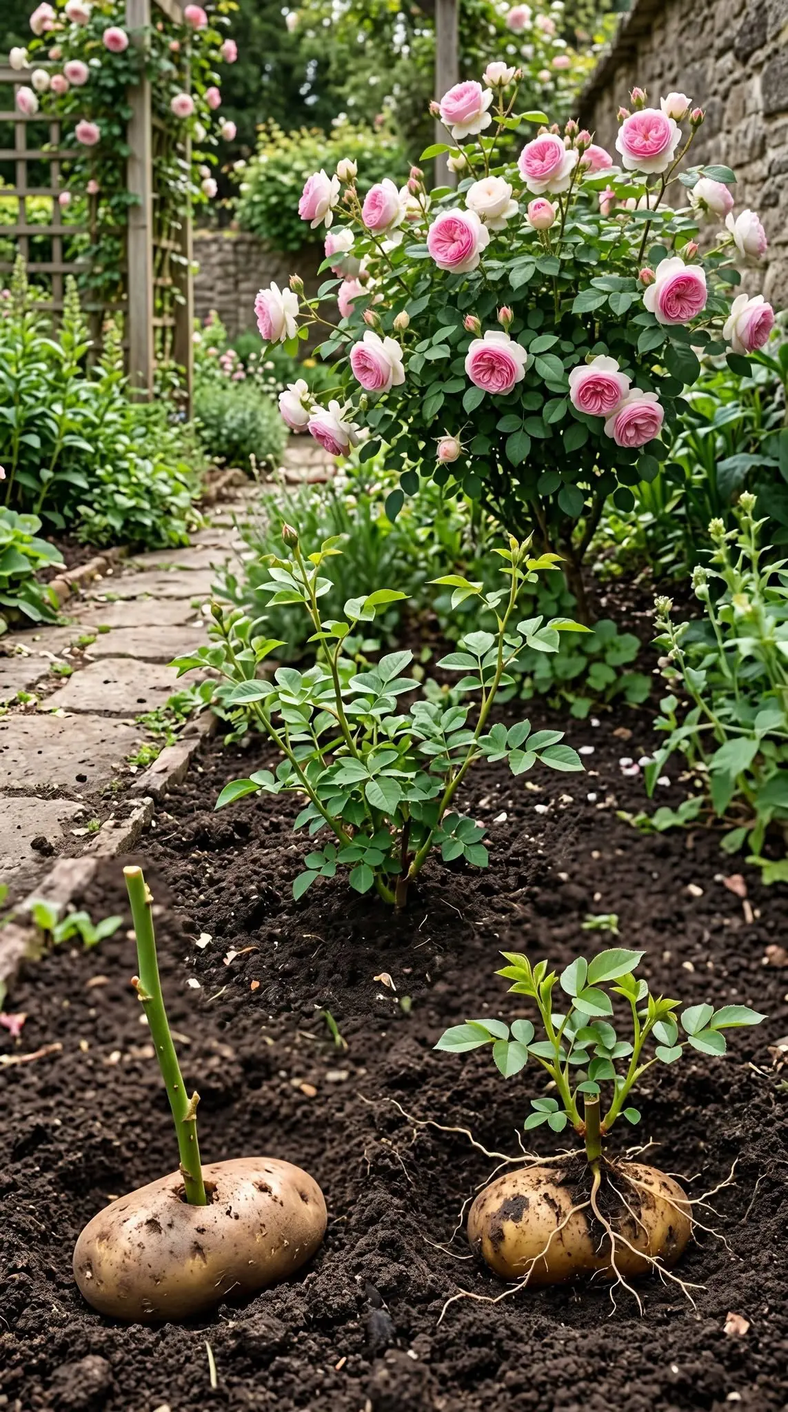 Esqueça os hormônios: é possível enraizar uma rosa cortada usando uma batata? Como plantar rosas em batatas