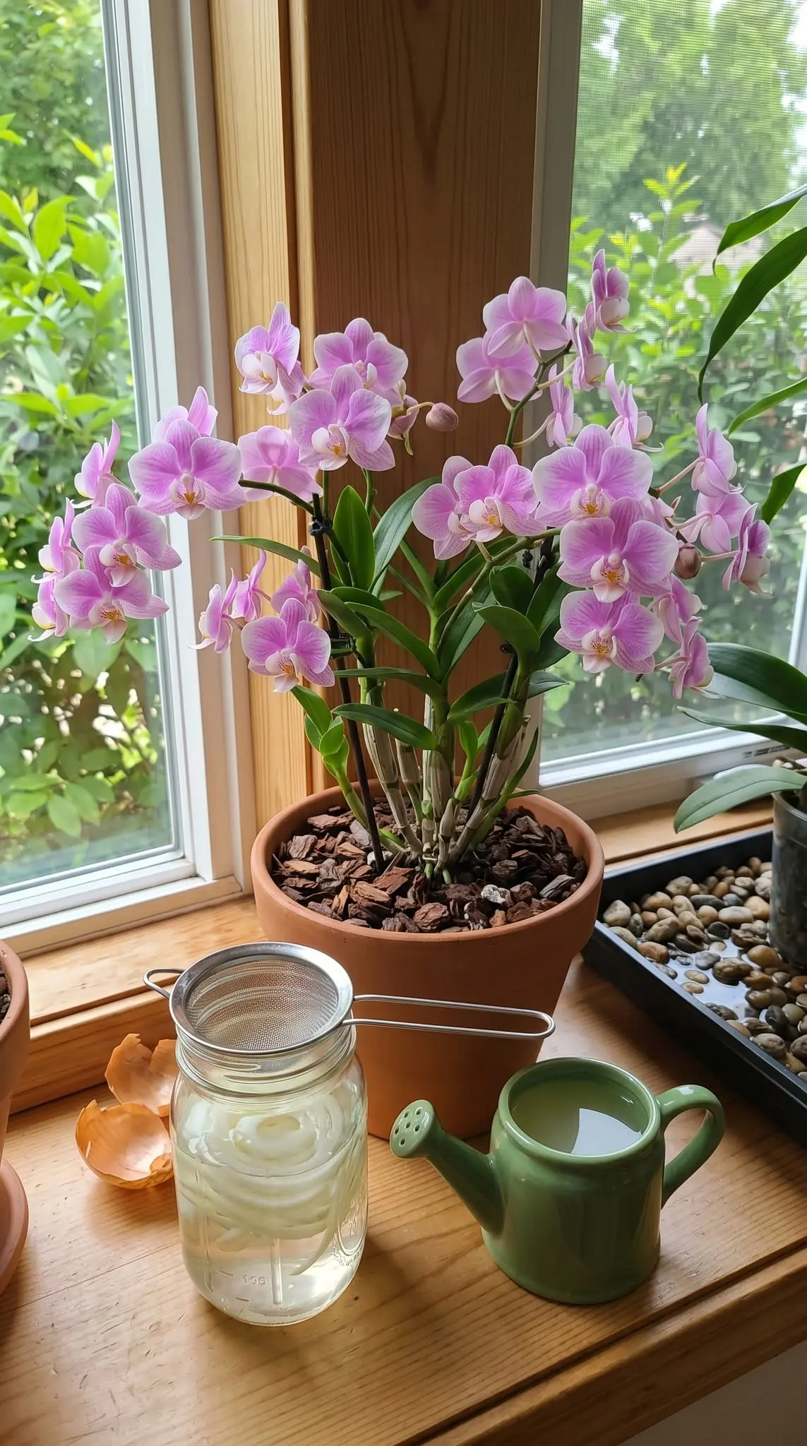 Fantástico! A orquídea floresce sem parar – experimente este método com cebolas.