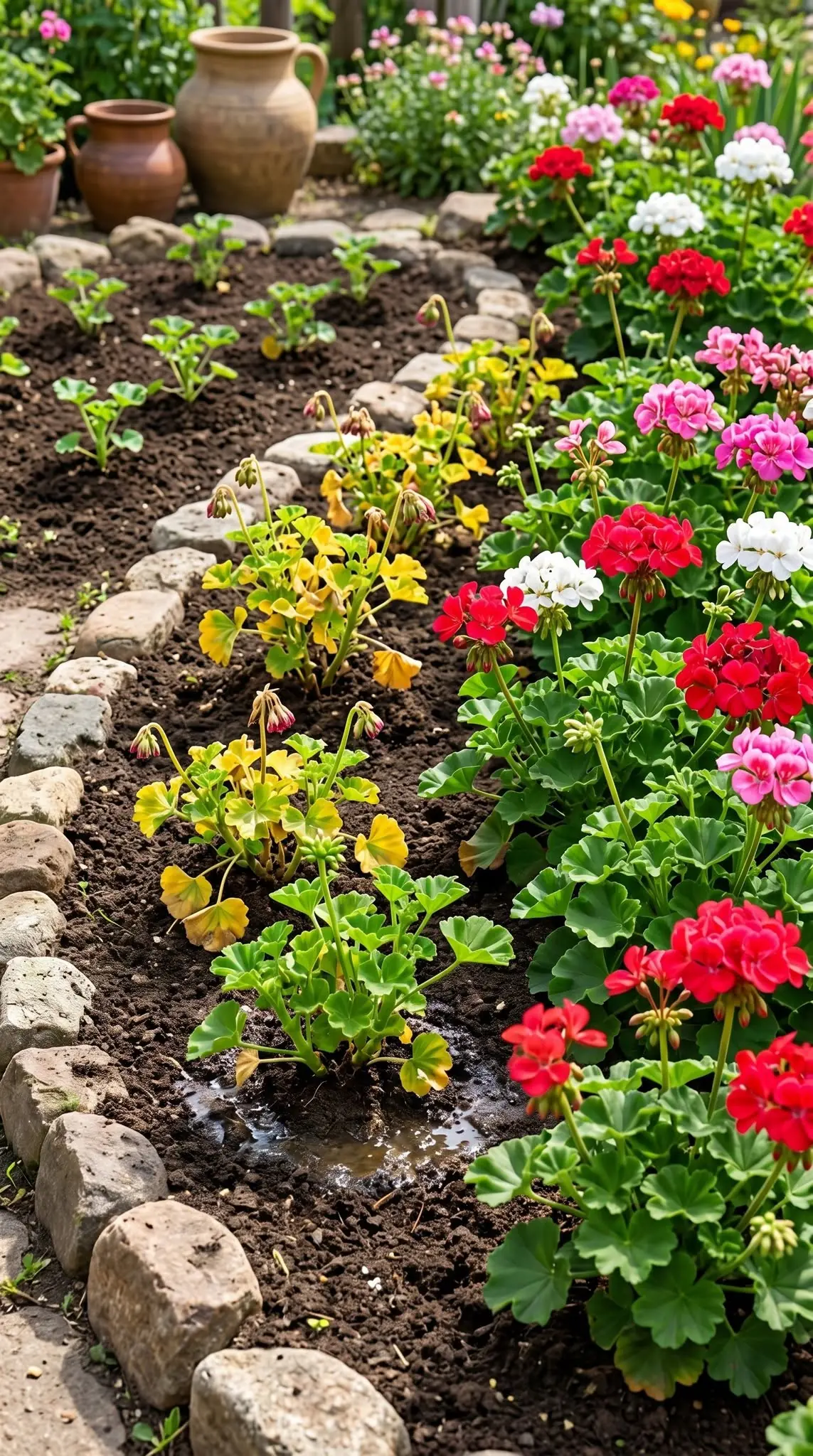 Despeje este produto imediatamente em seus gerânios? Como prevenir o amarelecimento das folhas e fortalecer a floração