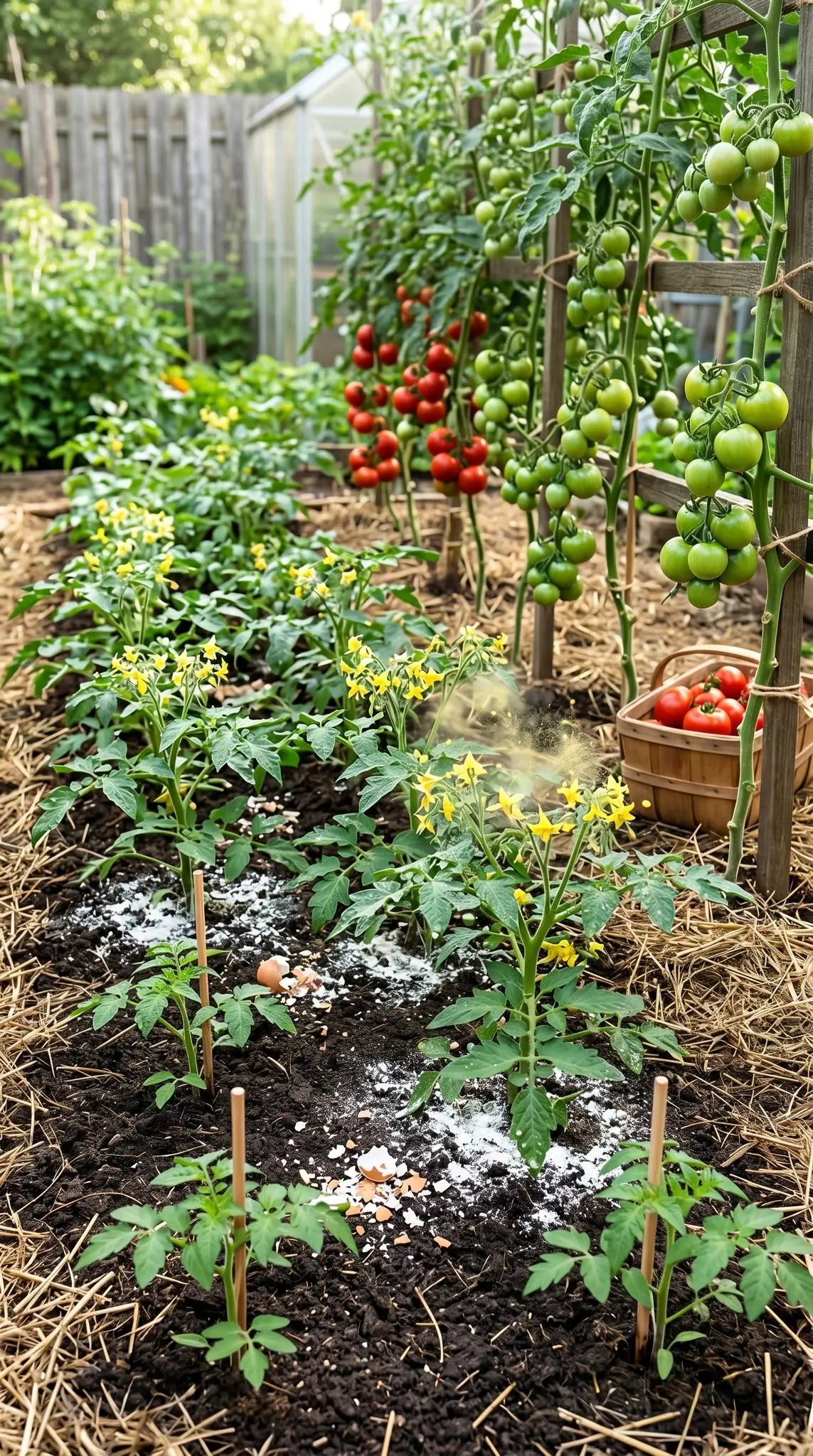 Todos os tomates se desenvolverão após este processo — não são necessários fertilizantes ou tratamentos adicionais.