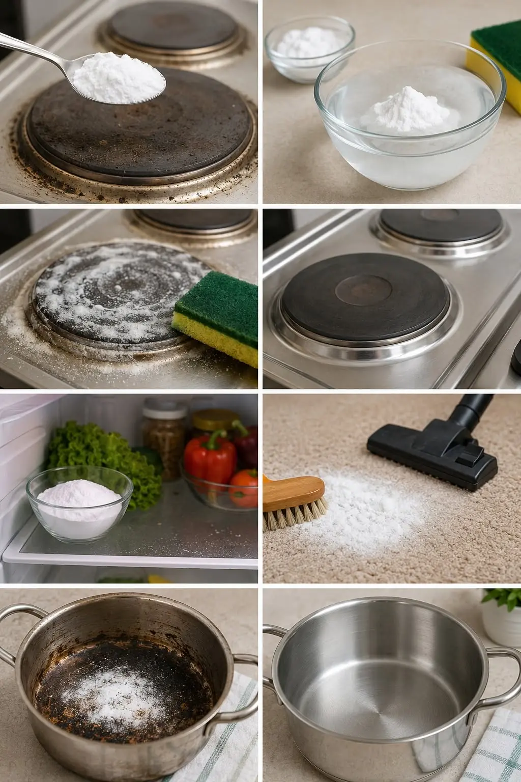 Despeje uma colher de bicarbonato de sódio no fogão: a solução para um dos maiores problemas da cozinha