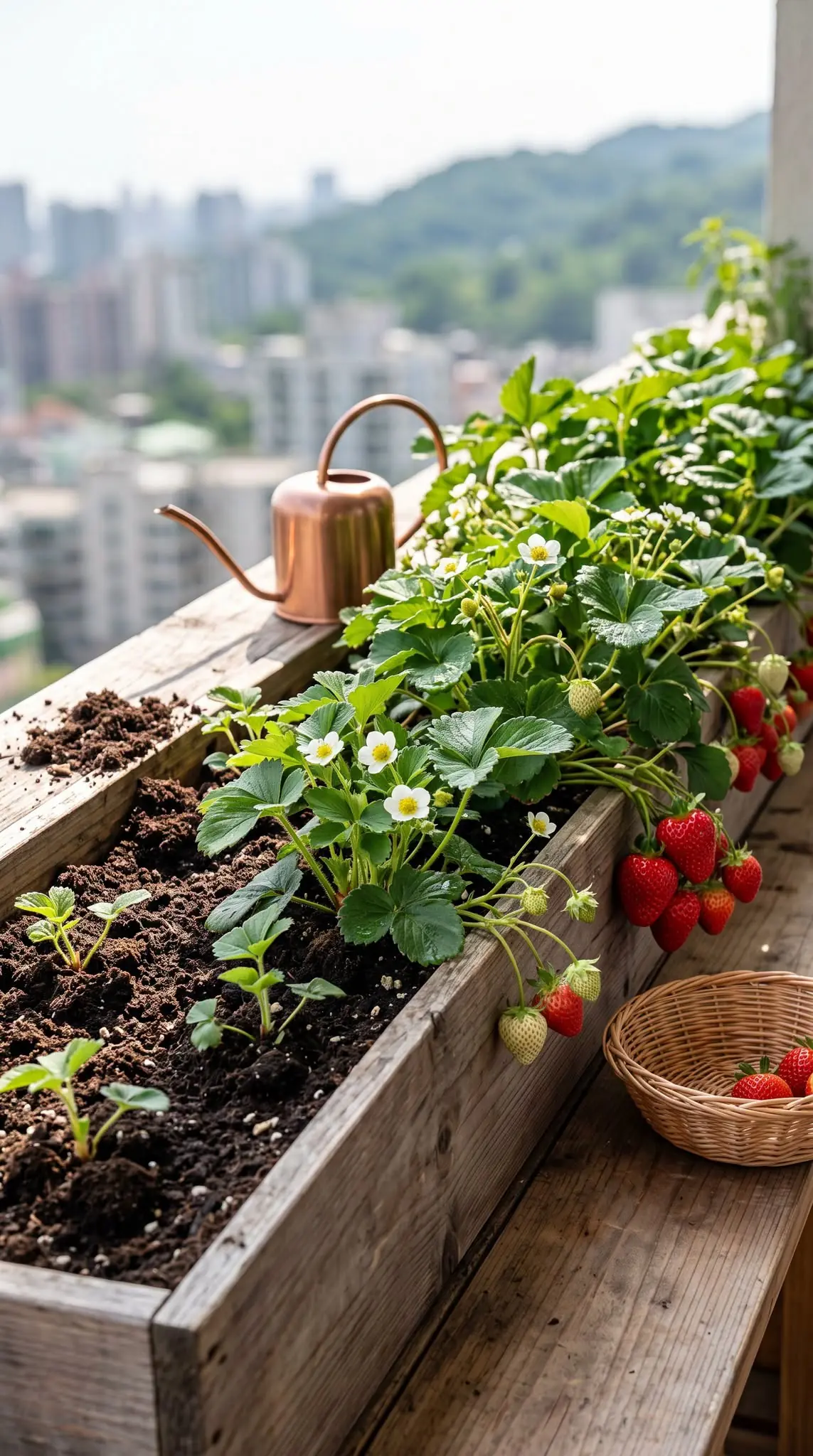 Horta no Balcão: Como Cultivar Morangos Doces e Abundantes Sem Sair de Casa