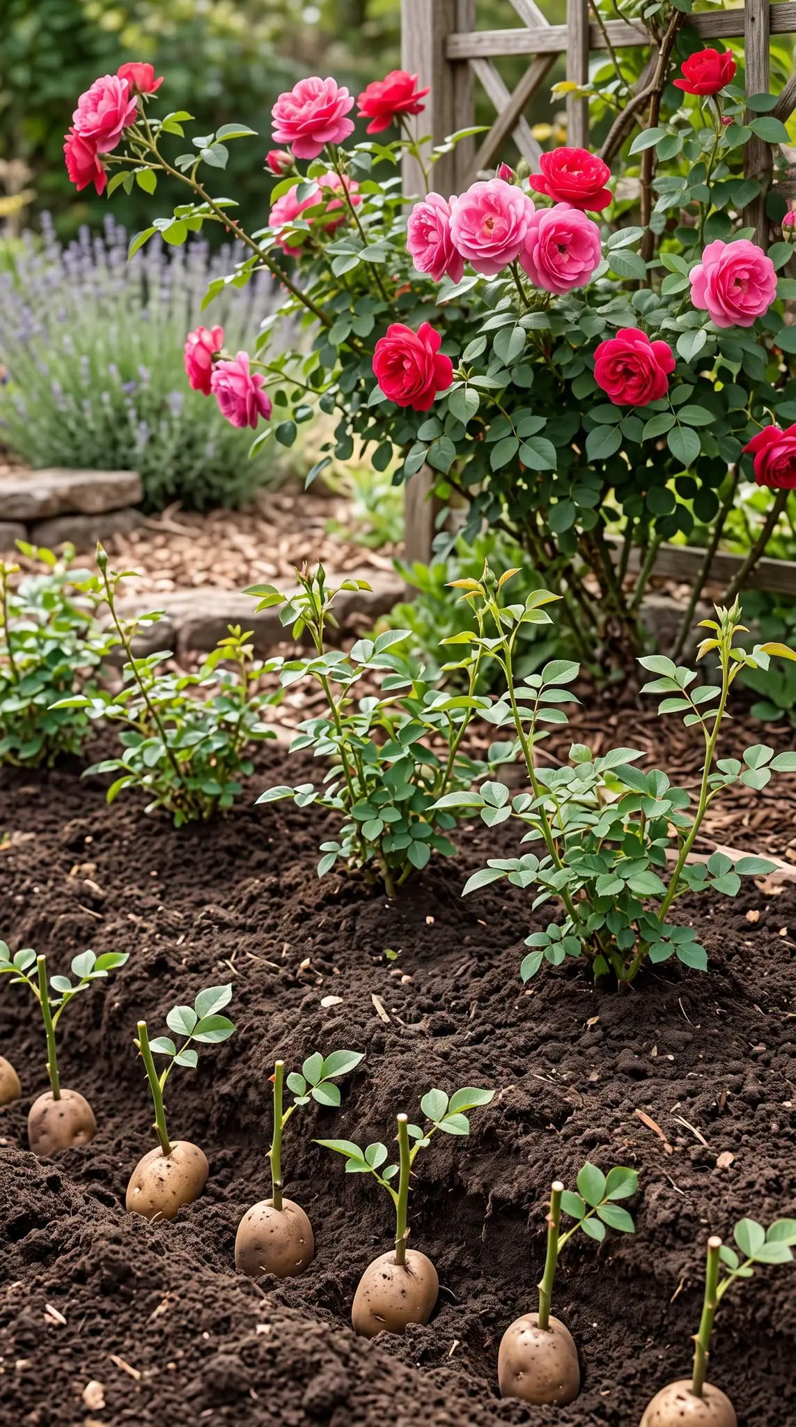 Rosas Crescendo em Batatas: O Método Inovador para Enraizamento Rápido