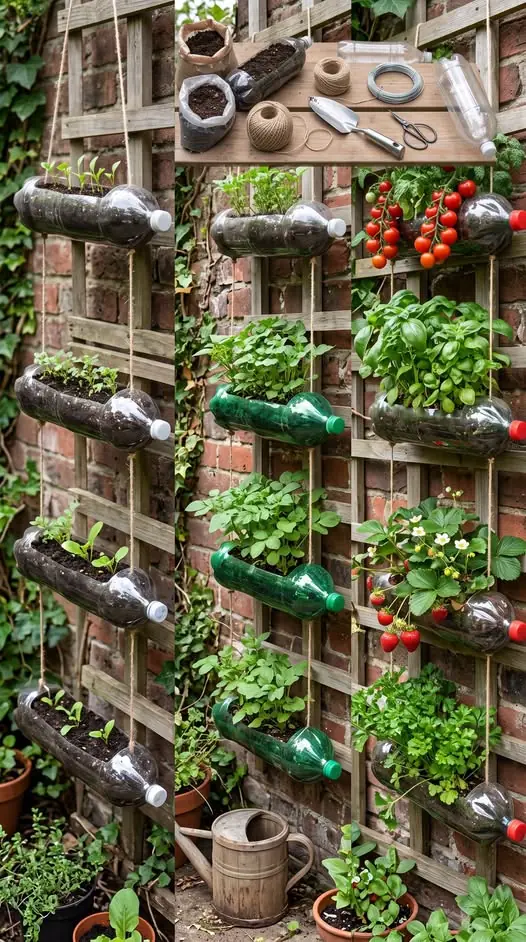 Do Lixo ao Luxo Verde: Transforme Garrafas Plásticas em Jardins Suspensos Cheios de Vida